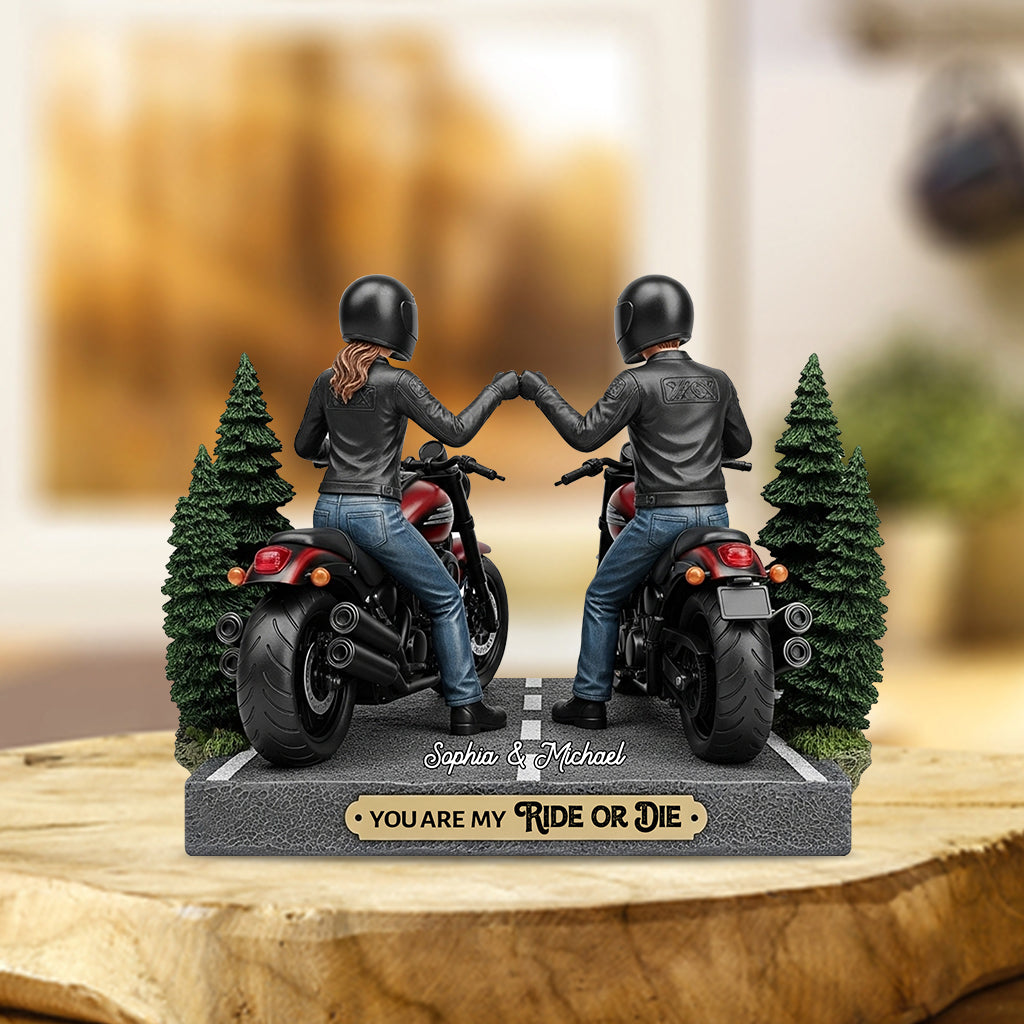 Du bist mein Fels in der Brandung – Personalisierte Acrylplakette in Bikerform