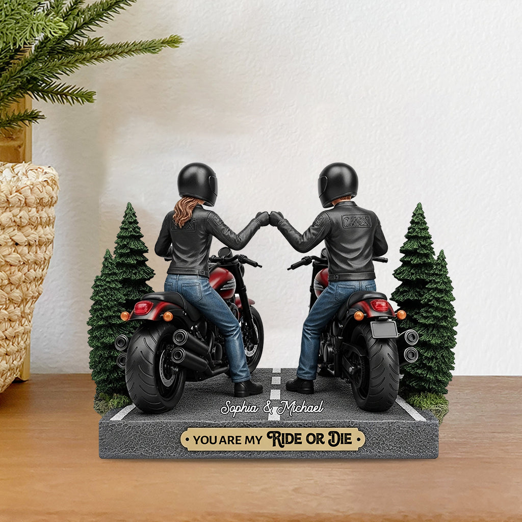 Du bist mein Fels in der Brandung – Personalisierte Acrylplakette in Bikerform