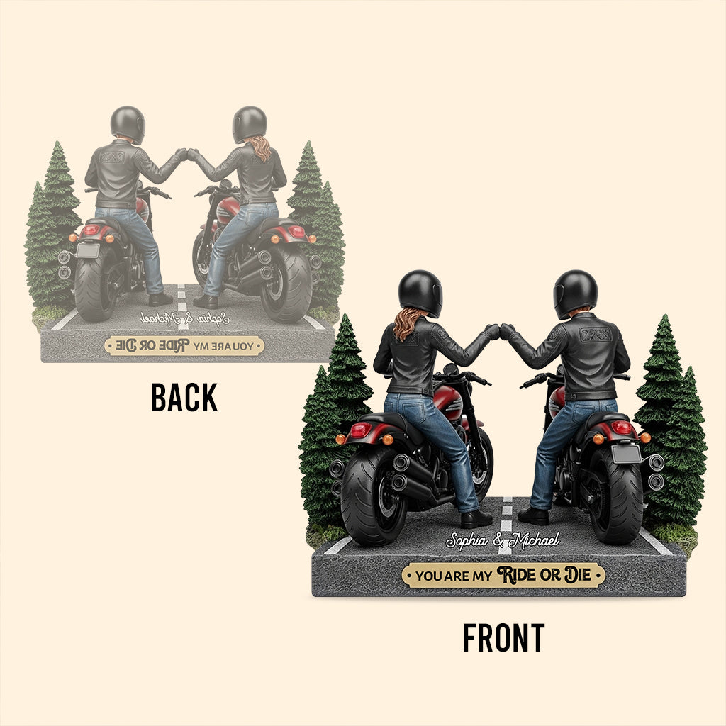 Du bist mein Fels in der Brandung – Personalisierte Acrylplakette in Bikerform