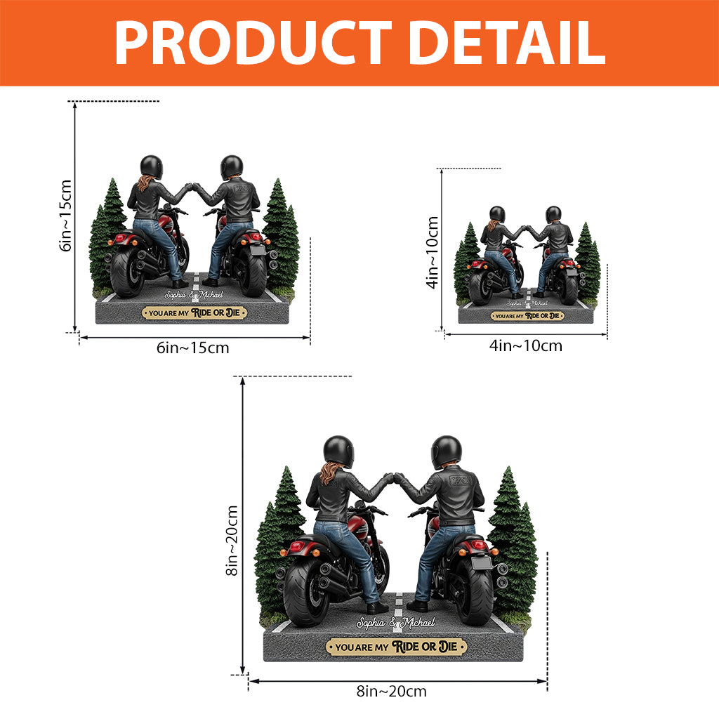 Du bist mein Fels in der Brandung – Personalisierte Acrylplakette in Bikerform