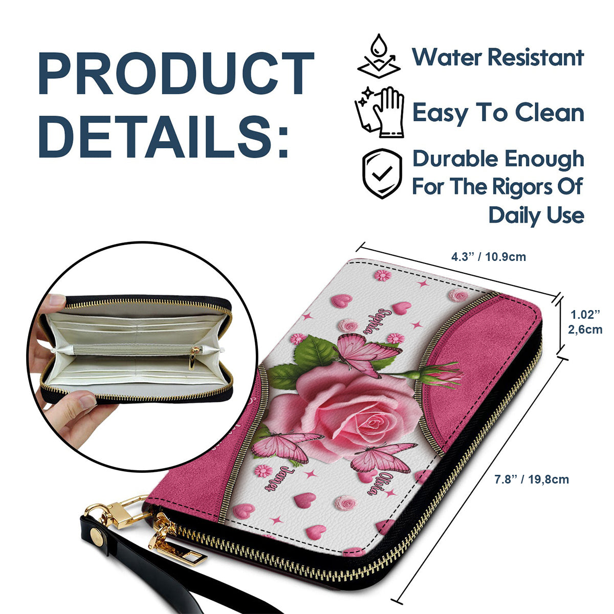 My Beautiful Kids Gift For Mom, Grandma - Personalized Mother Leather Long Wallet