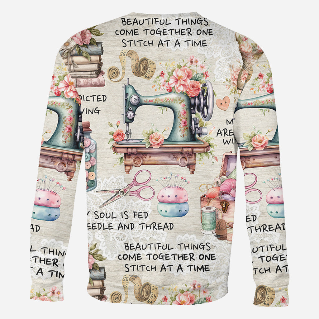 Sew Addicted To Sewing - Personalized Sewing All Over Shirt