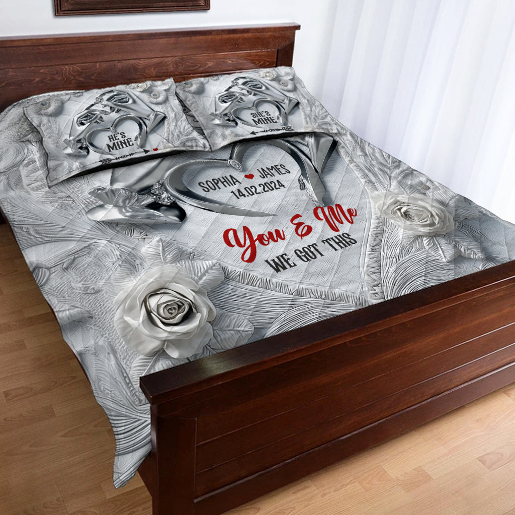 You & Me We Got This - Personalized Couple Quilt Set