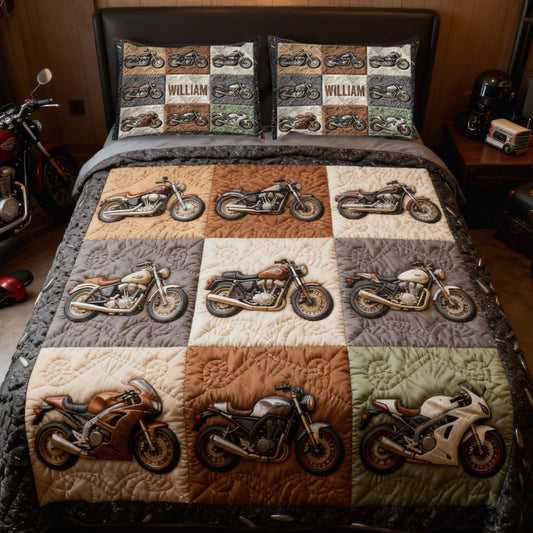 Motorräder - Personalisiertes Biker-Bettdecken-Set