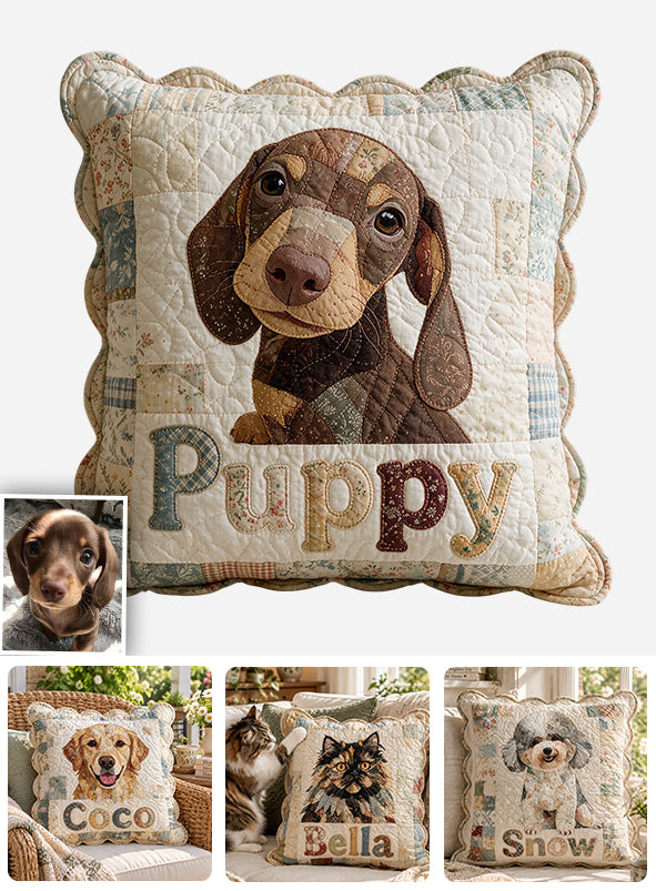 I Love My Dog, My Cat - Personalized Dog Premium Faux Fur Pillow