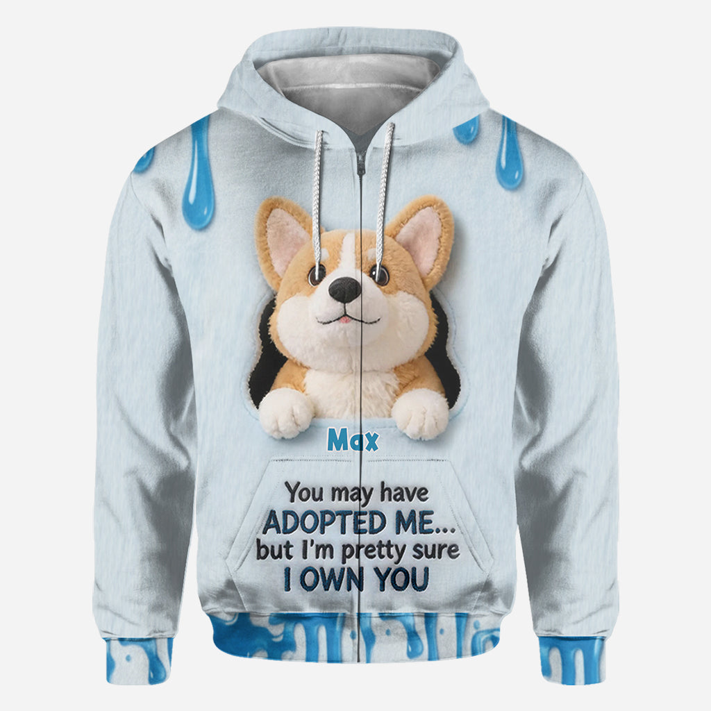Du hast vielleicht adoptiert - Personalisiertes T-Shirt mit Hundemotiv