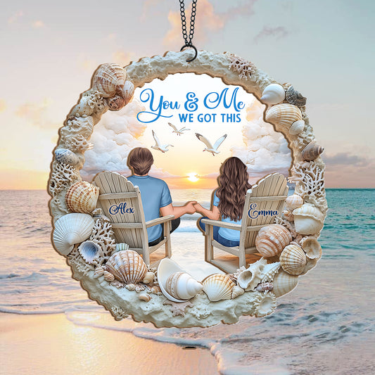 You And Me We Got This - Personalized Couple 2 Layered Window Hanging Suncatcher
