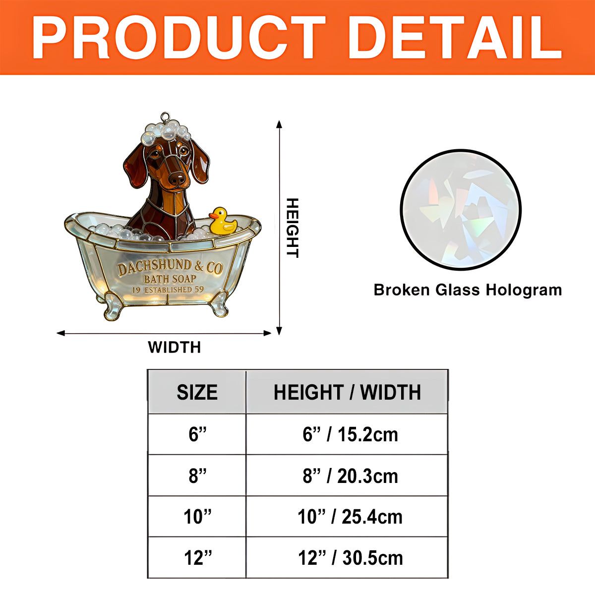 Savon de bain Wash Your Paws Pet & Co - Attrape-soleil hologramme personnalisé pour chien à suspendre à la fenêtre