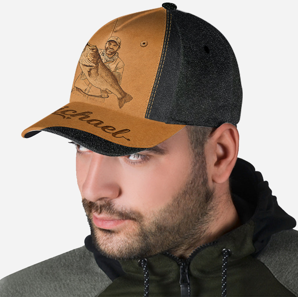 Personalisierte Angelmütze für Papa/Ehemann/Sohn - Klassische Angelmütze