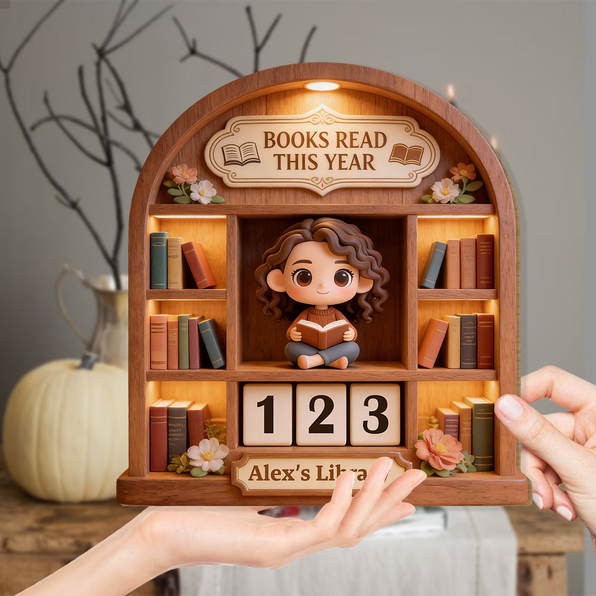 In diesem Jahr gelesene Bücher - Personalisierte, austauschbare Buchplakette