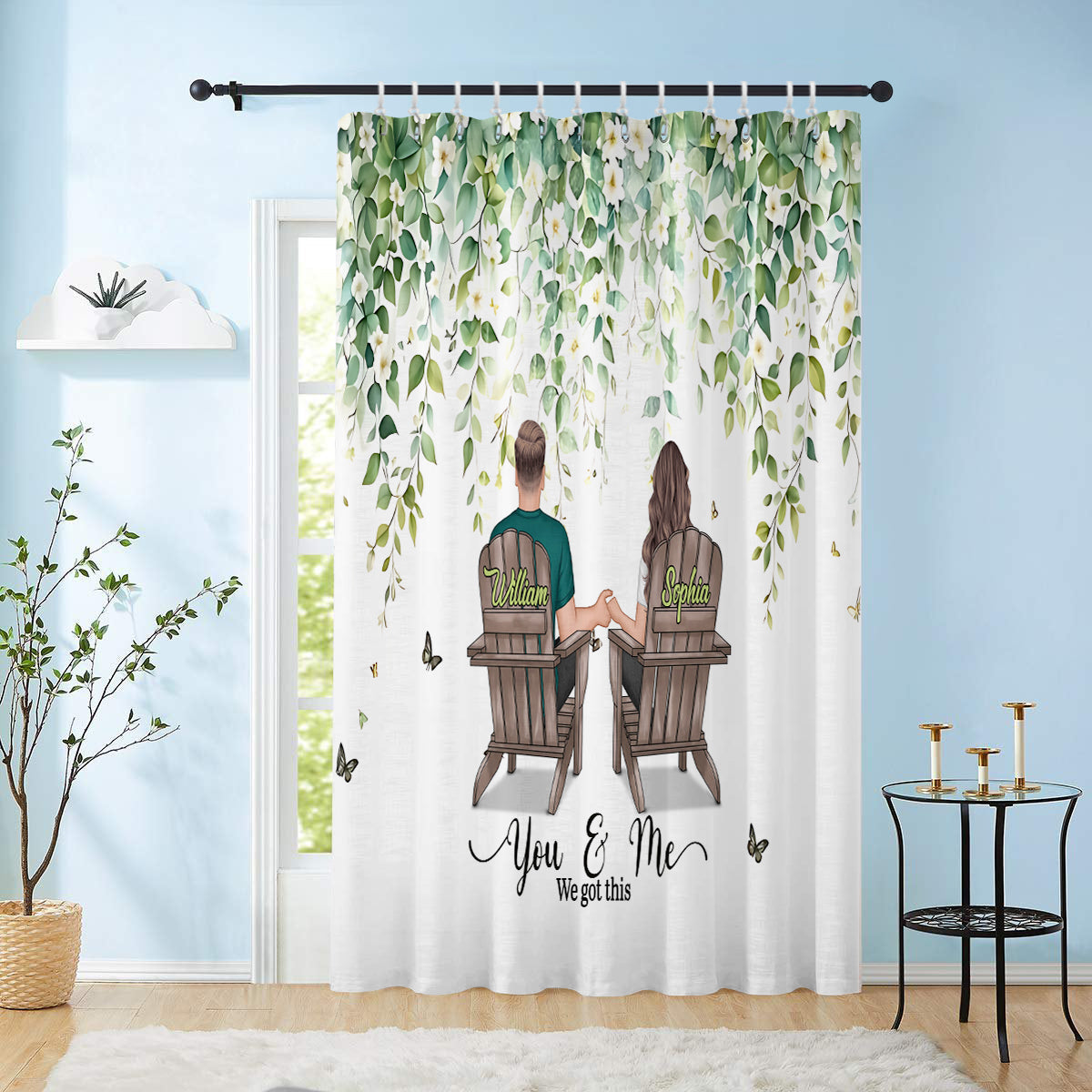 You & Me We Got This - Personalized Couple Blackout Window Curtain/ Drapes Set