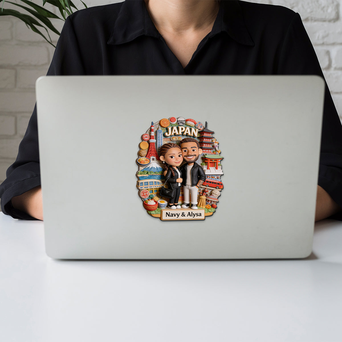 Reiseerinnerungen für Paare - Personalisierter Reisemagnet
