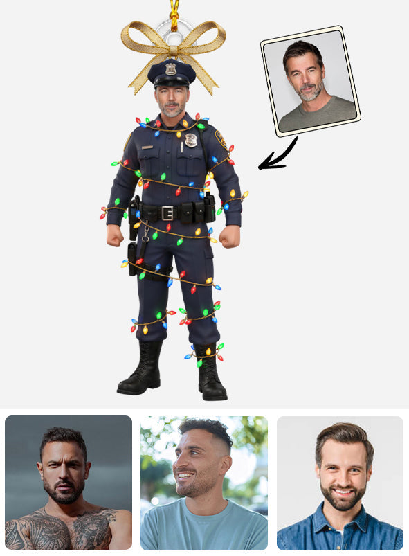 Le protecteur des fêtes - Ornement personnalisé de policier