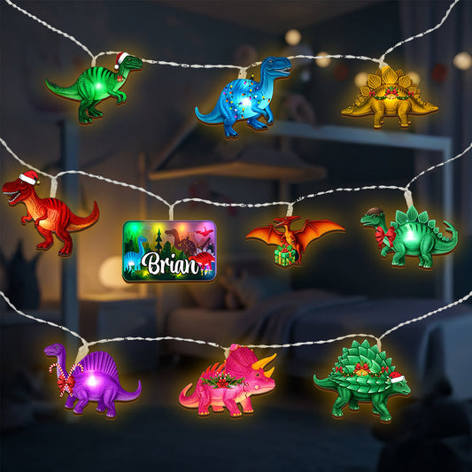 Guirlande lumineuse personnalisée dinosaure pour enfants
