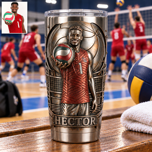 Custom Volleyball Player Photo - Personalized Volleyball Tumbler