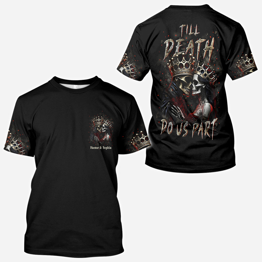 Til Death Do Us Part - Personalized Couple All Over Shirt
