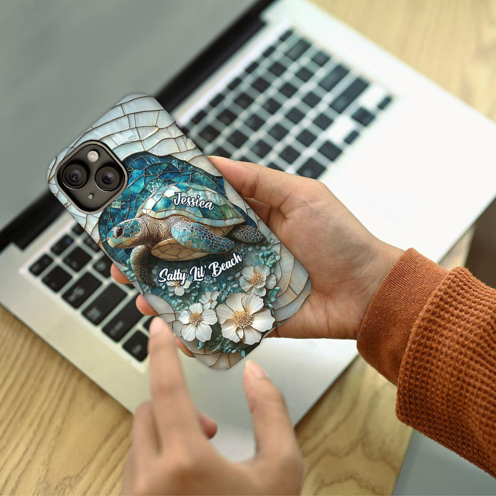 Wunderschöne Schildkröte – Personalisierte Handyhülle für Meeresliebhaber mit Vollbilddruck