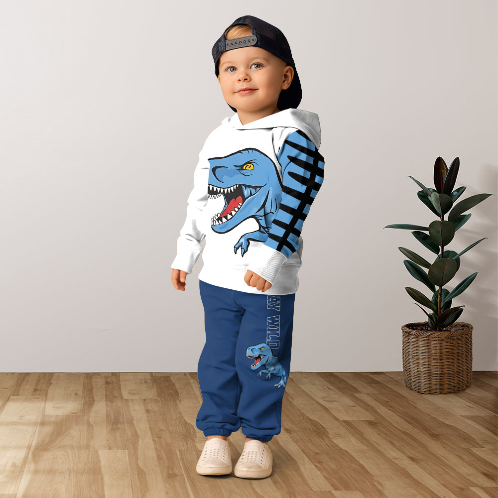 Liebe Dinosaurier - Personalisierter Kinder Hoodie & Kinder Jogger Sweatpants
