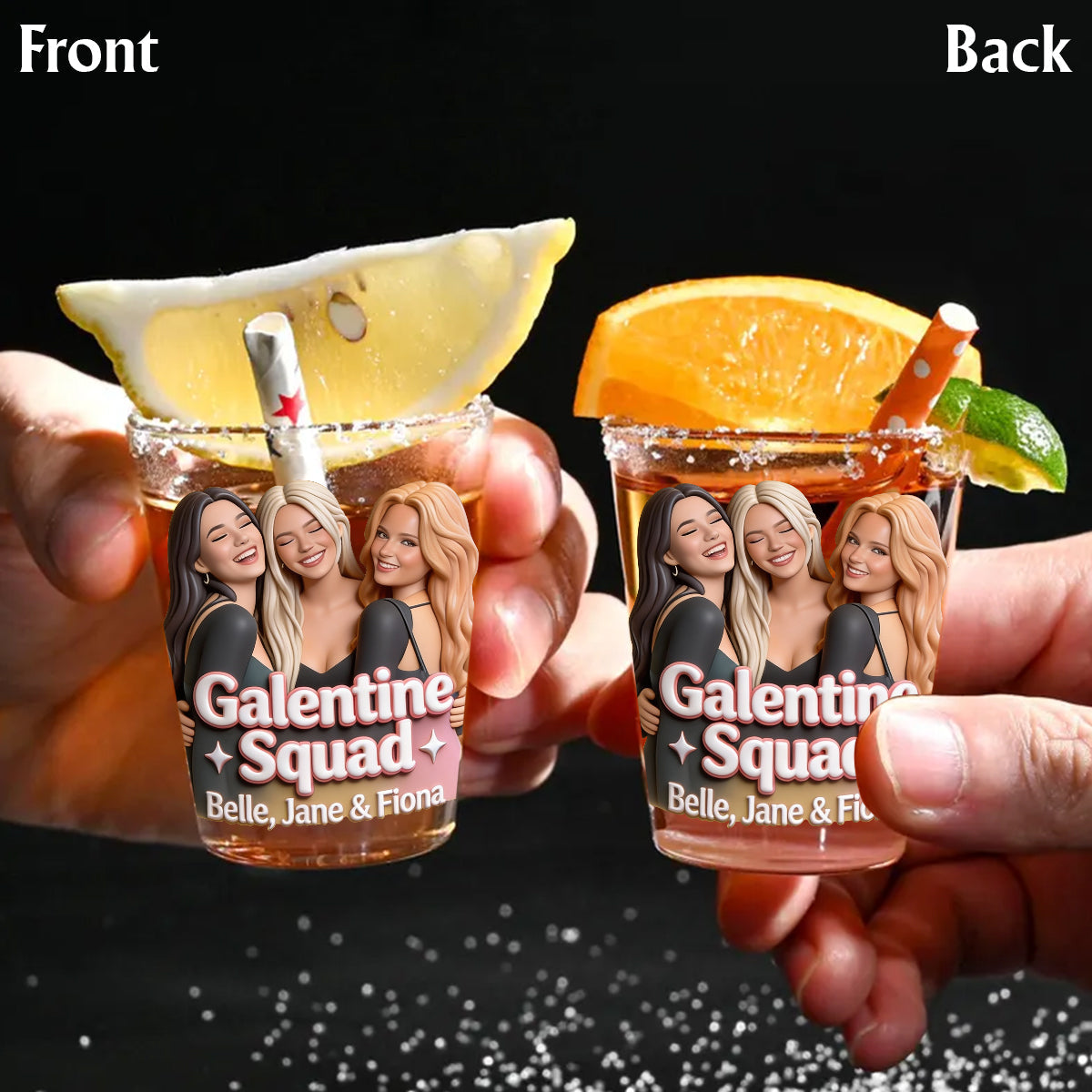 Galentine Squad – Personalisierte Schnapsgläser für die beste Freundin