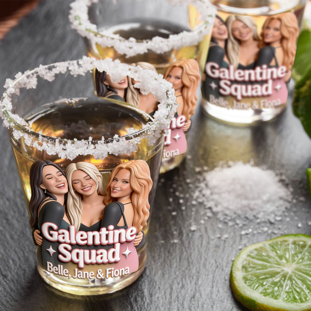 Galentine Squad – Personalisierte Schnapsgläser für die beste Freundin