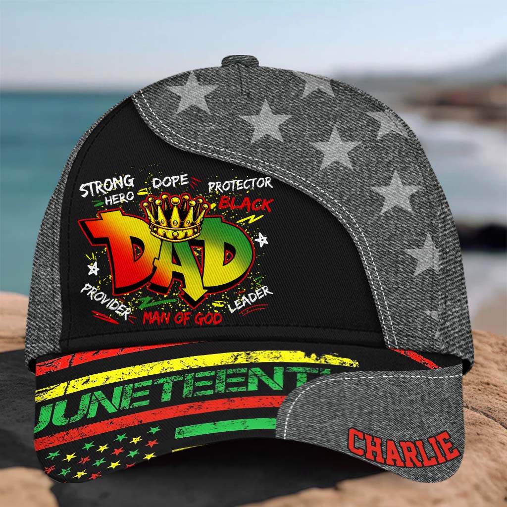 Papa du Juneteenth - Casquette classique personnalisée Juneteenth