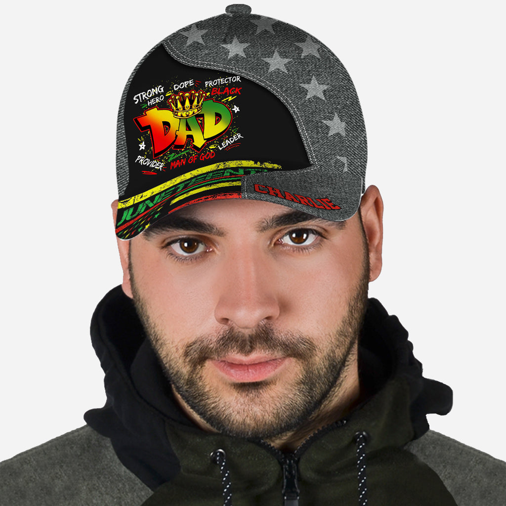 Papa du Juneteenth - Casquette classique personnalisée Juneteenth