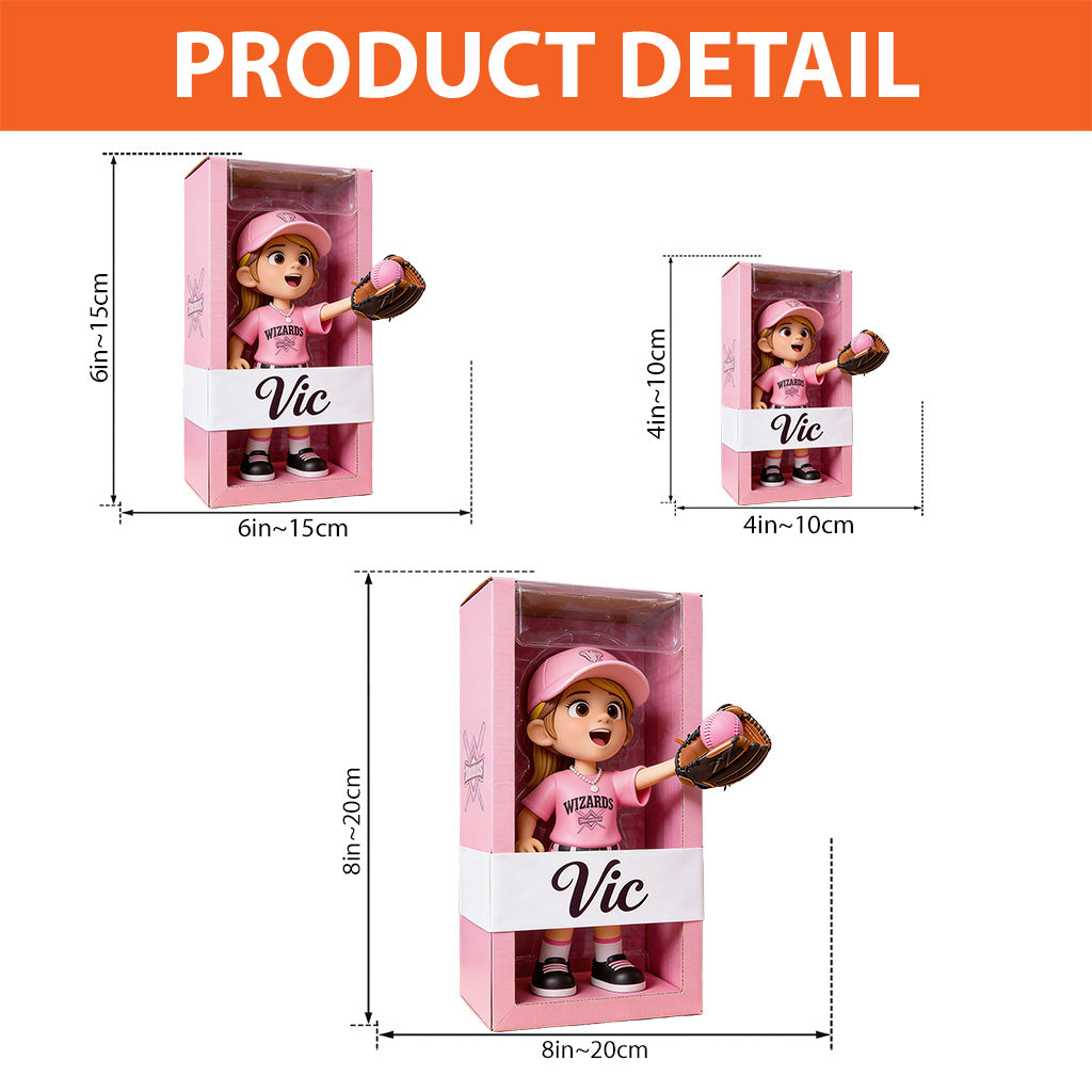 Jeder Sport - Softball, Volleyball, Fußball, Basketball,... - Personalisierte Softball Acrylplakette in Sonderform