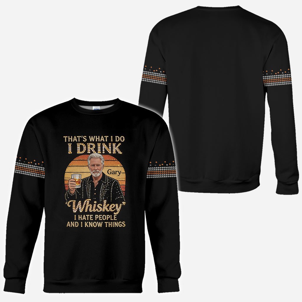 Das ist, was ich tue - Personalisierte Sarkasmus All-Over Shirt