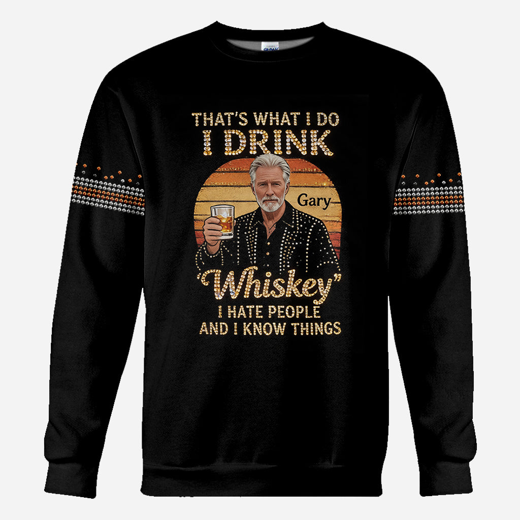 Das ist, was ich tue - Personalisierte Sarkasmus All-Over Shirt