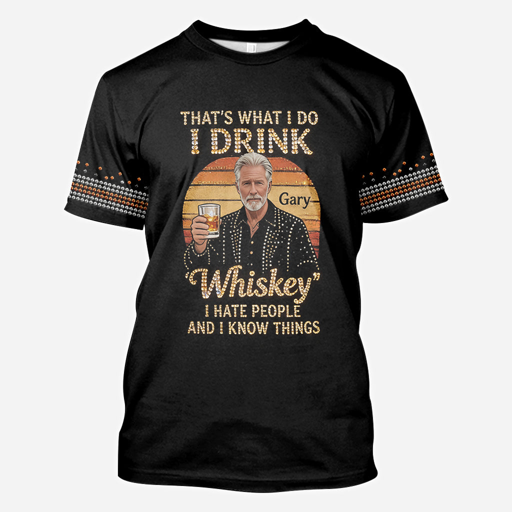 Das ist, was ich tue - Personalisierte Sarkasmus All-Over Shirt