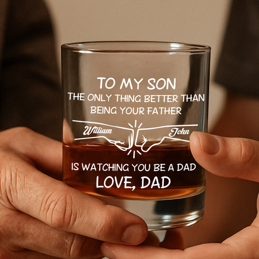Vater und Sohn – Eine unzerbrechliche Verbindung – Personalisiertes Whiskyglas