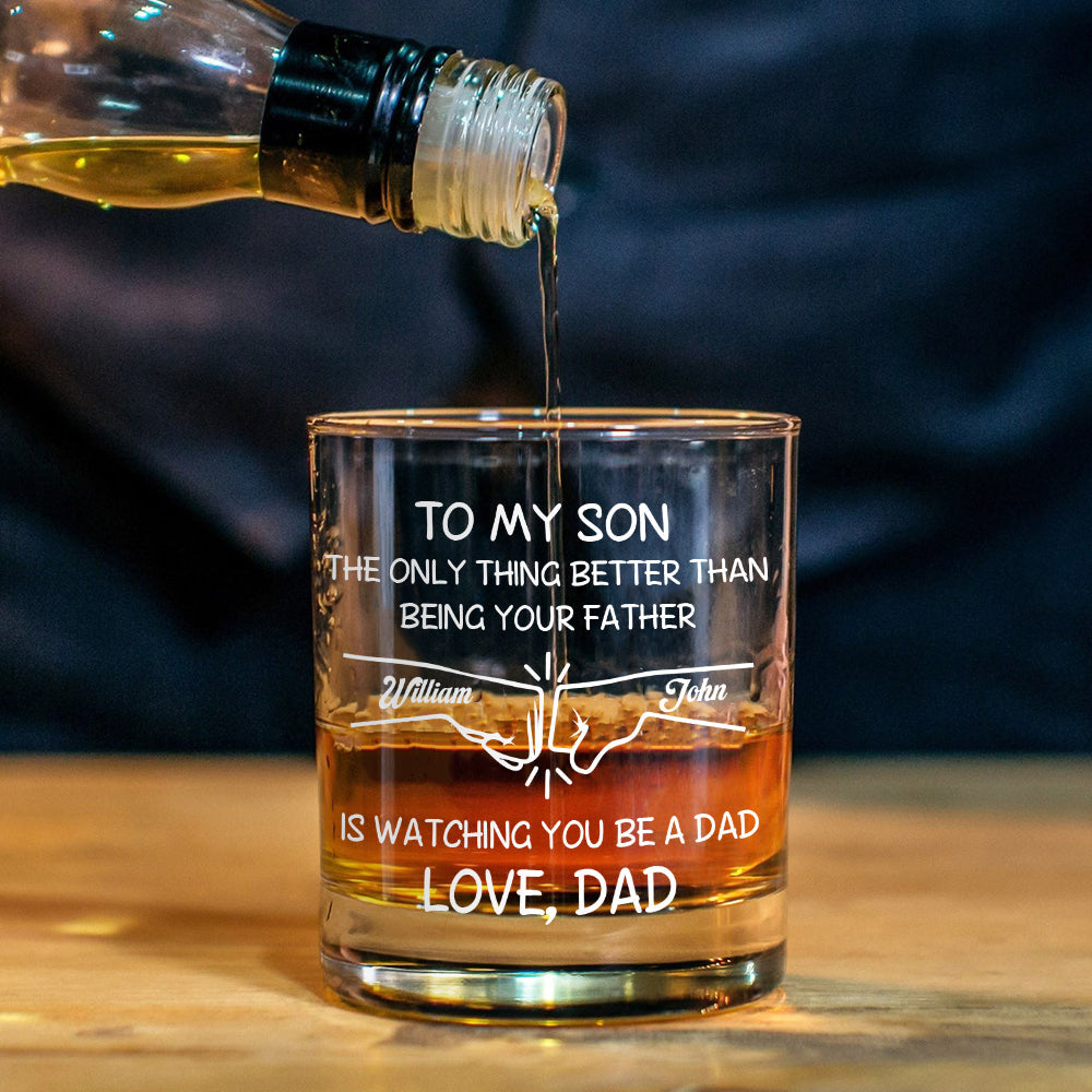 Père et fils - Un lien indéfectible - Verre à whisky personnalisé