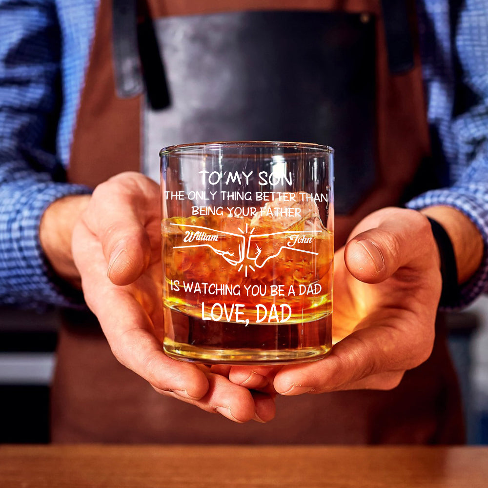 Père et fils - Un lien indéfectible - Verre à whisky personnalisé