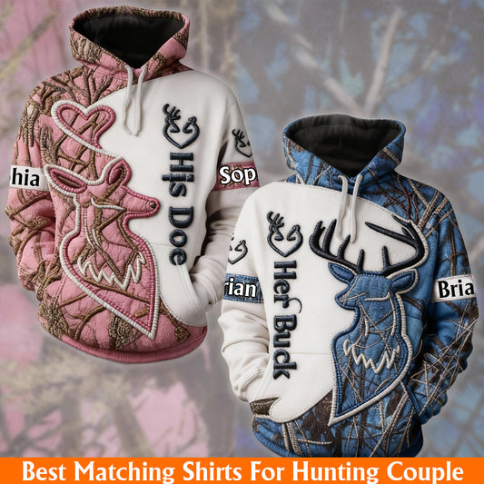 Partner-Shirts, Jagd-Partner-Shirts – personalisiertes Jagd-Shirt mit Allover-Print