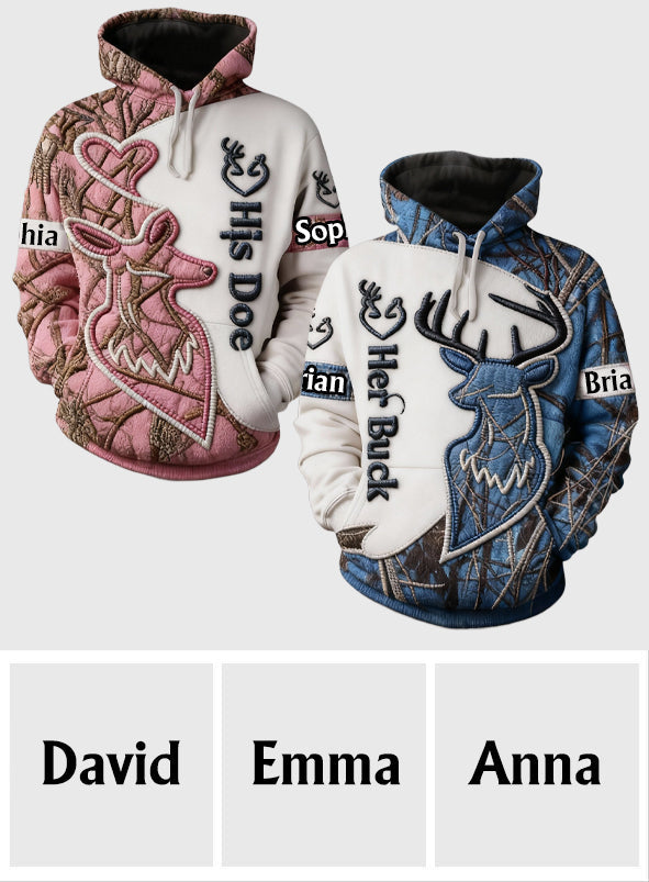Partner-Shirts, Jagd-Partner-Shirts – personalisiertes Jagd-Shirt mit Allover-Print