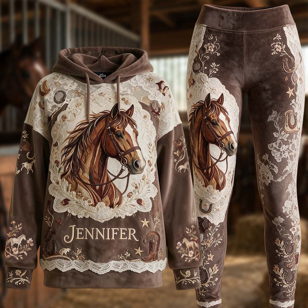Beautiful Horse - Personalized Horse Hoodie and Leggings