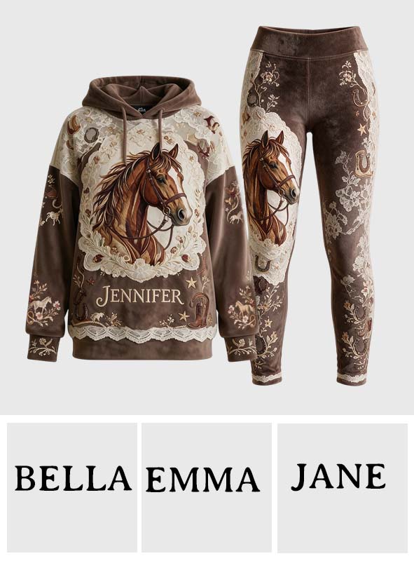 Beautiful Horse - Personalized Horse Hoodie and Leggings