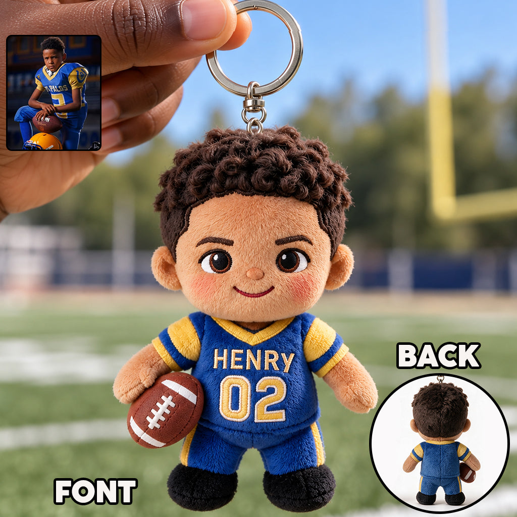 Any Sport - Basketball, Volleyball, Football,... - Personalized Volleyball Plush Keychain