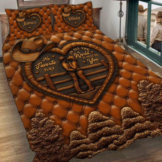 Next To You – Personalisiertes Country Girl Quilt-Set