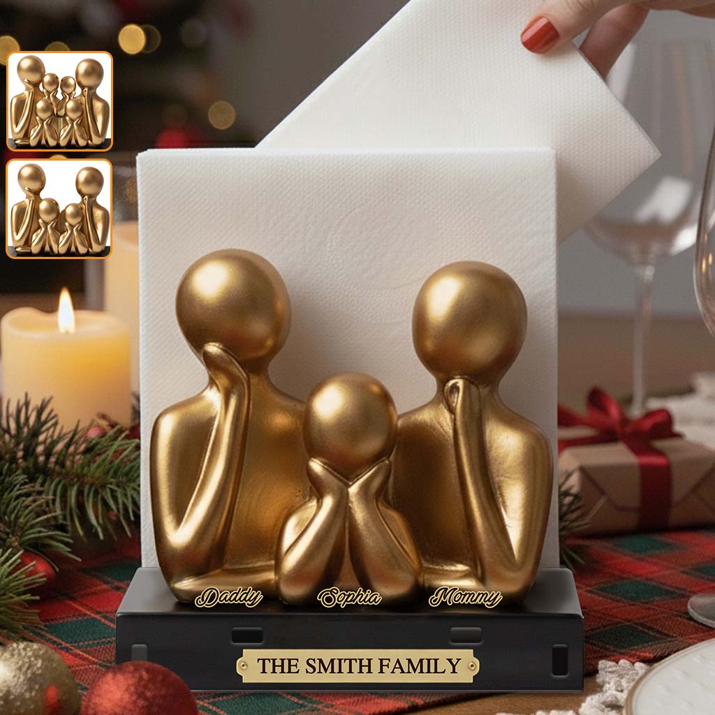 Weihnachtsgeschenk für die Familie – personalisierter Papierhandtuchhalter für die Familie