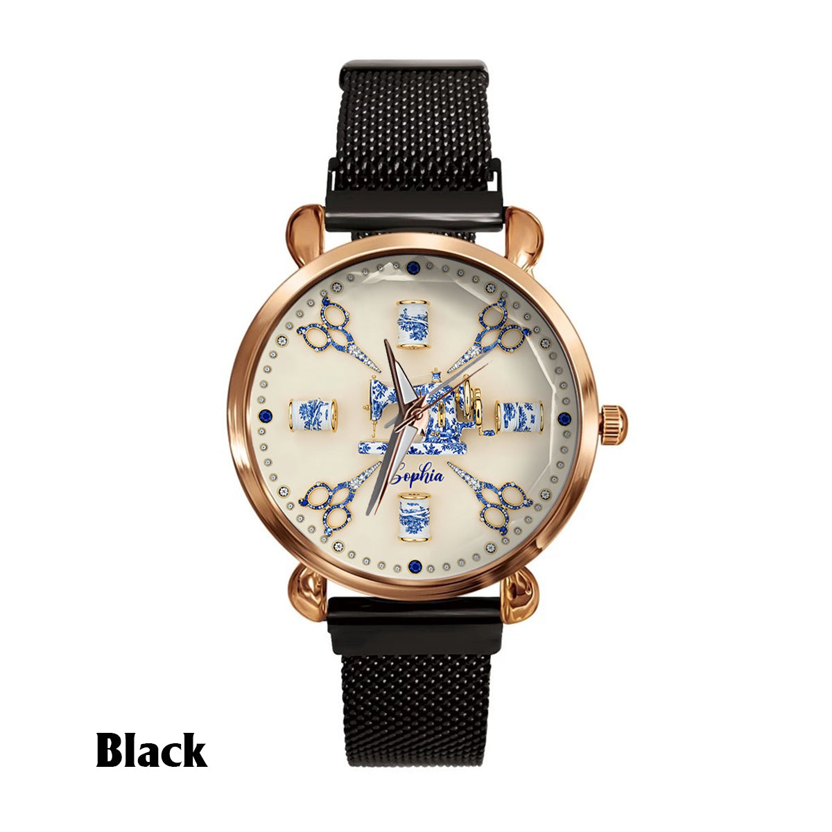 Couture Toile de Jouy - Montre-bracelet personnalisée pour femme