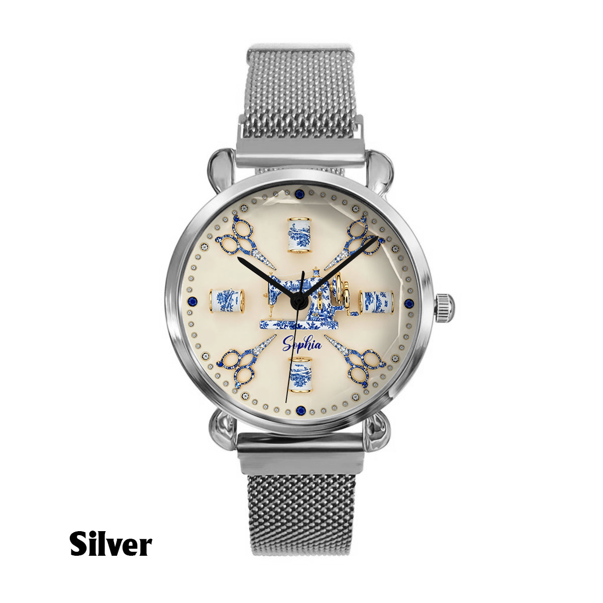 Couture Toile de Jouy - Montre-bracelet personnalisée pour femme