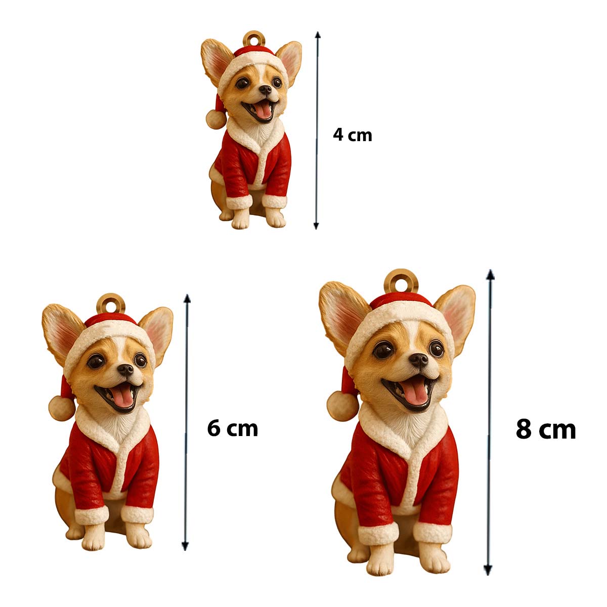 Poilu et lumineux - Figurine miniature 3D personnalisée pour chien