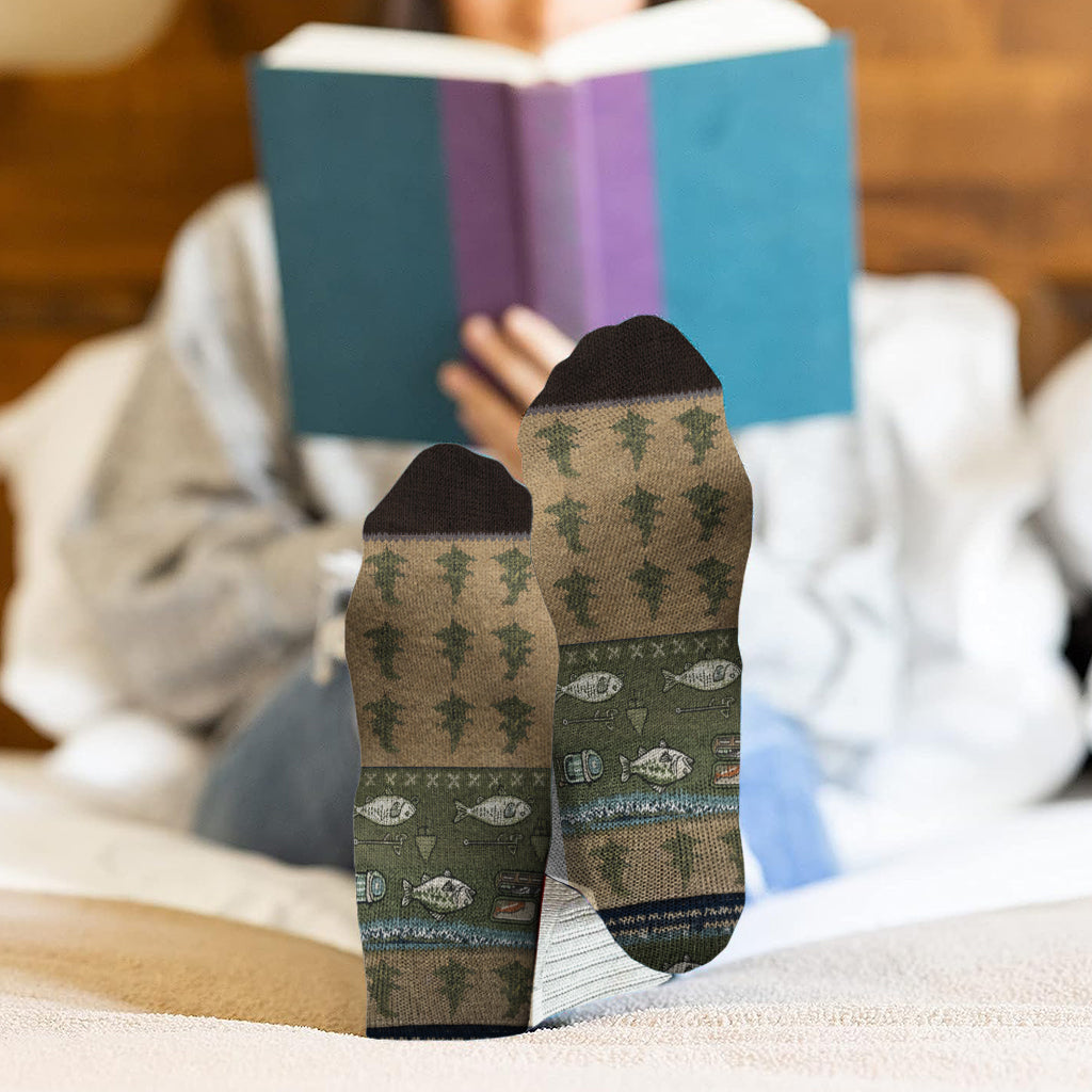 Ich würde lieber angeln – personalisierte Angelsocken