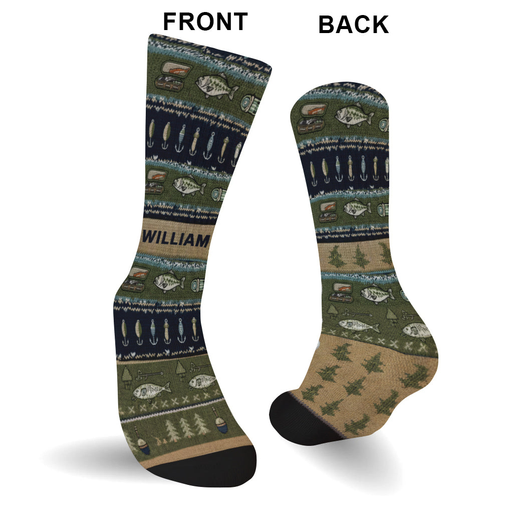 Ich würde lieber angeln – personalisierte Angelsocken