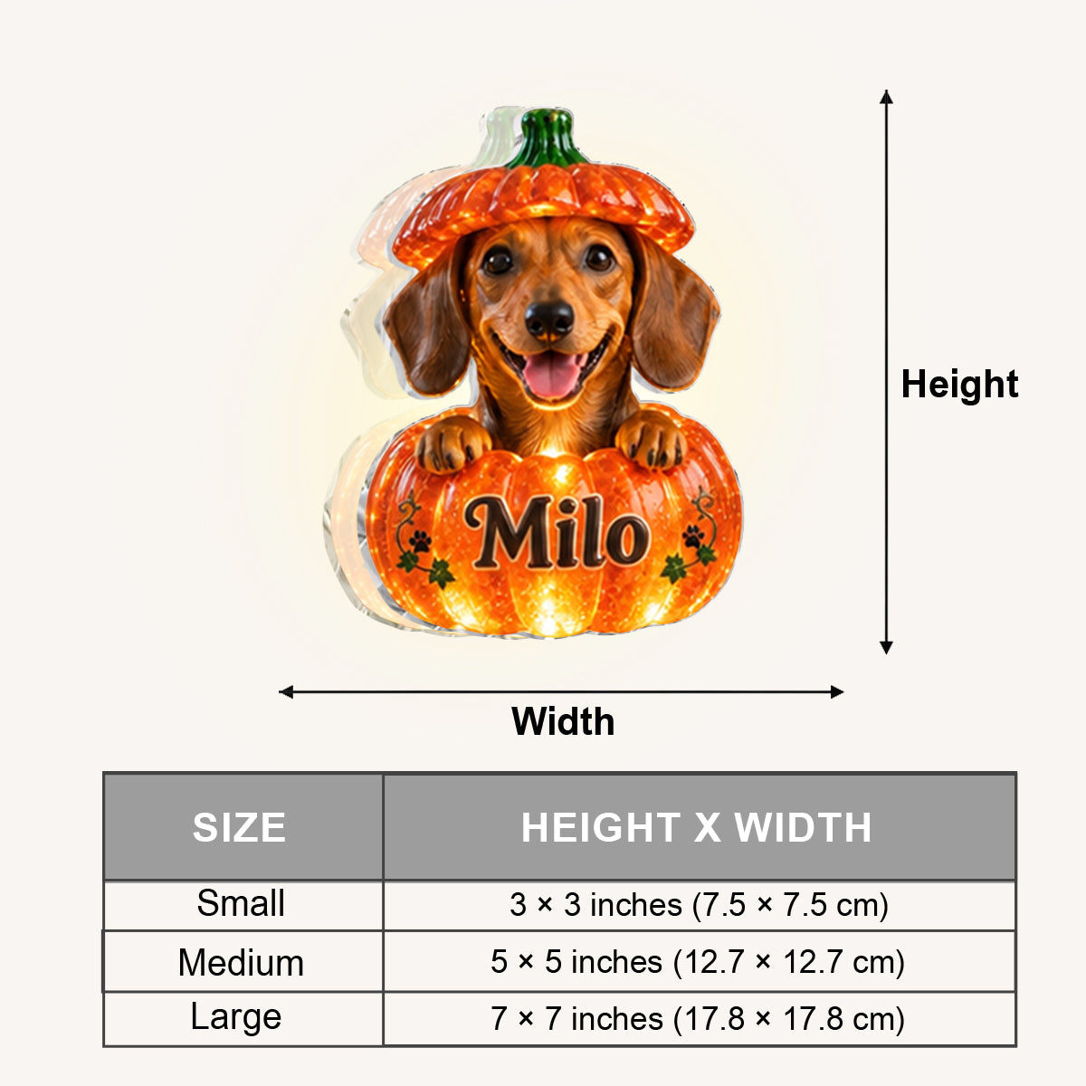 Cute Pet Halloween Decor - Personalized Dog LED Light Ceramic Pot