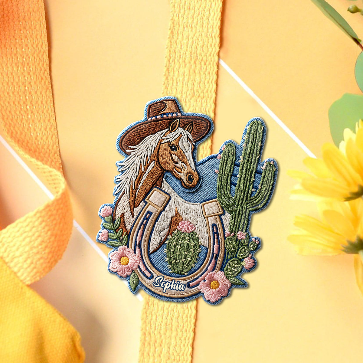 Style rodéo western - Épinglette de cowgirl personnalisée