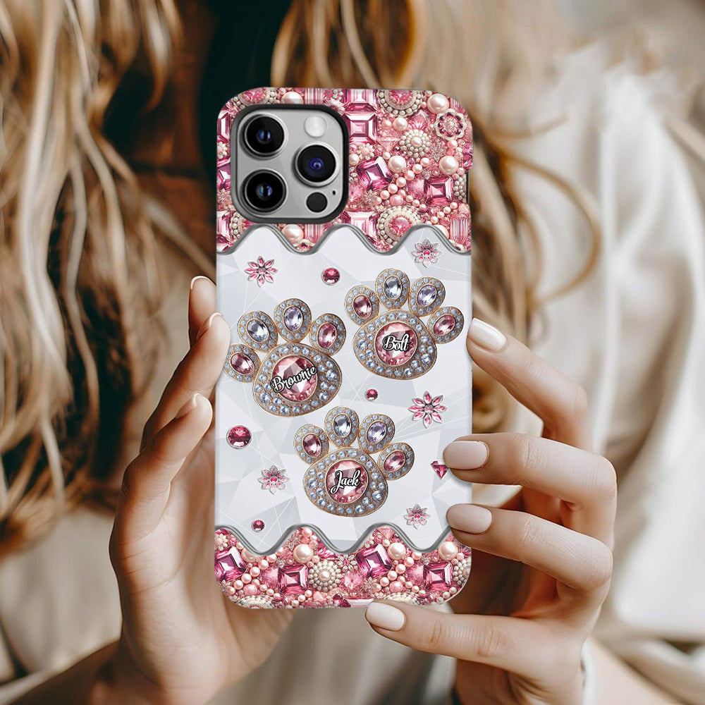 La vie est plus belle avec mes chiens - Coque de téléphone personnalisée avec impression intégrale de chien
