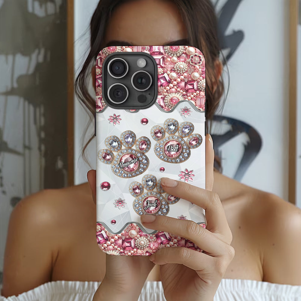 La vie est plus belle avec mes chiens - Coque de téléphone personnalisée avec impression intégrale de chien