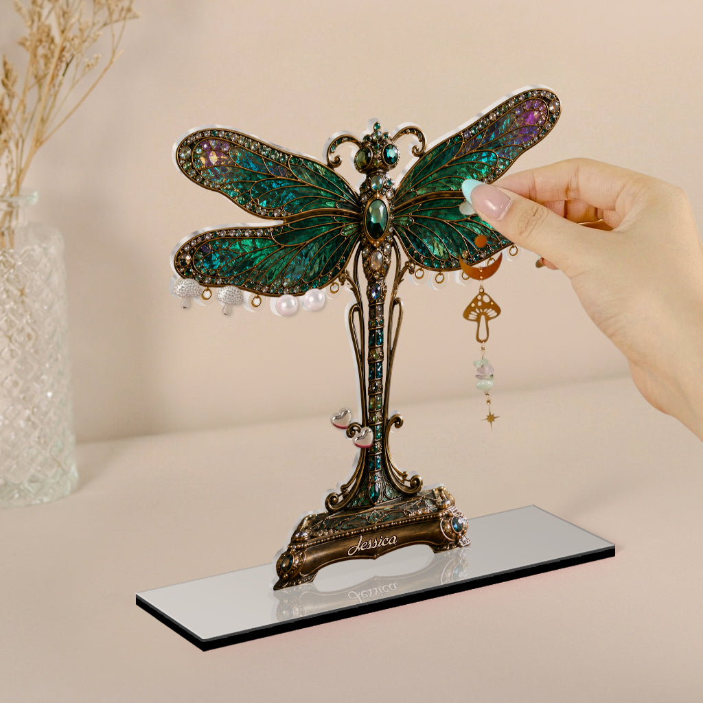 Stunning Dragonfly - Personalized Dragonfly Jewelry Holder